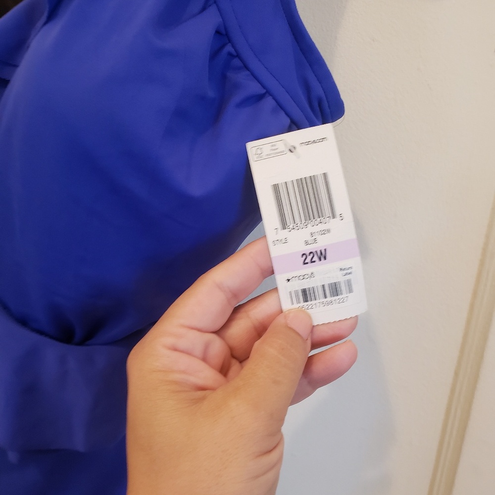Blue Plus Size Swimsuit 22W